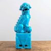 Vintage Chinese Turquoise Blue Ceramic Foo Dog Asian decorative ornament circa 1960-70's