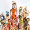 Vintage Indonesian Wayan Golek Bali Mixed Collection Carved Wood Puppet Doll Ornament Wooden Figurine circa 1980's