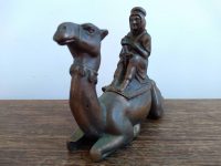 Alternative view of Vintage Algerian Arabian Middle Eastern Oran Decorative Copper Camel Ink Well Ornament Display Metal circa 1940-50's