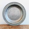 Antique French Dumanoir Paris heavy pewter small dish plate serving display trinket dish circa 1950-60's
