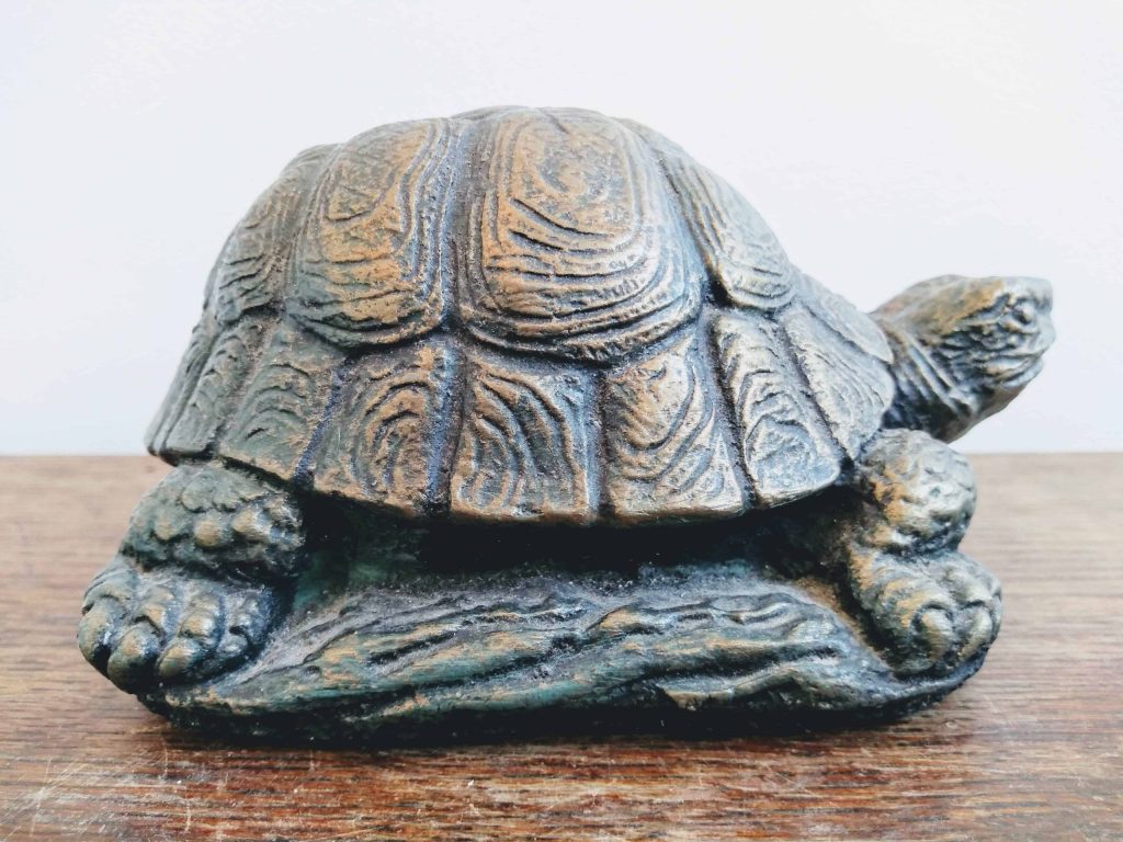 Vintage French Plaster Tortoise ornament decorative figurine circa 1980-90’s