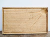 Vintage French worn butcher kitchen block carving dressing cutting chopping cheese bread board circa 1970's