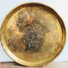 Vintage Moroccan Arabian Brass Circular Tray Plate Dish Charger Serving Wall Hanging circa 1950-60's