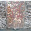 Vintage French Large Hunting Horseback Riding Scene Dog Woodland Tapestry Hanging Wall Decor Manoir Chateau circa 1910-20's