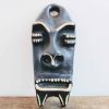 Vintage Guadeloupe Figurine Mask Statue Primitive Art Pottery Clay Ornament Decorative Wall Display circa 1980-90's
