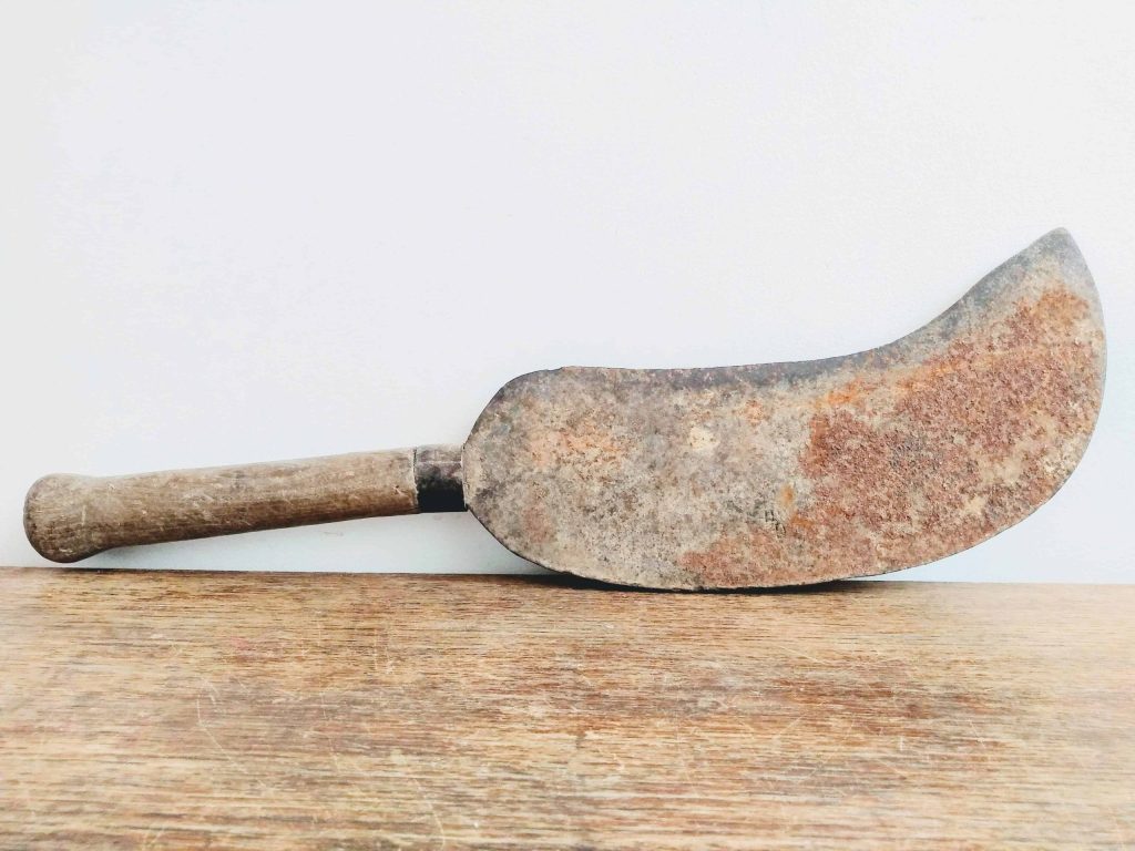 Vintage French butcher cleaver knife chopper chopping beef pork lamb dressing cutting down circa 1940-50's