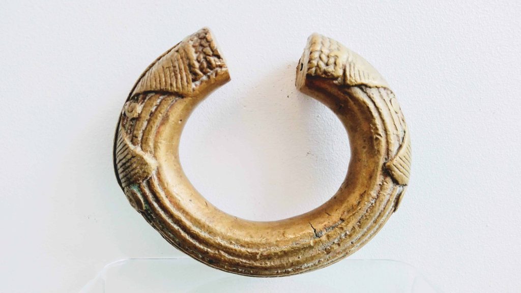 Antique African Niger Baoule Dogon Solid Bronze Manilla Currency Bracelet Bangle Medium Jewellery Jewelry c1900's
