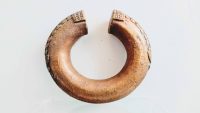 Antique African Niger Baoule Dogon Solid Copper Manilla Currency Bracelet Bangle Medium Jewellery Jewelry c1900's