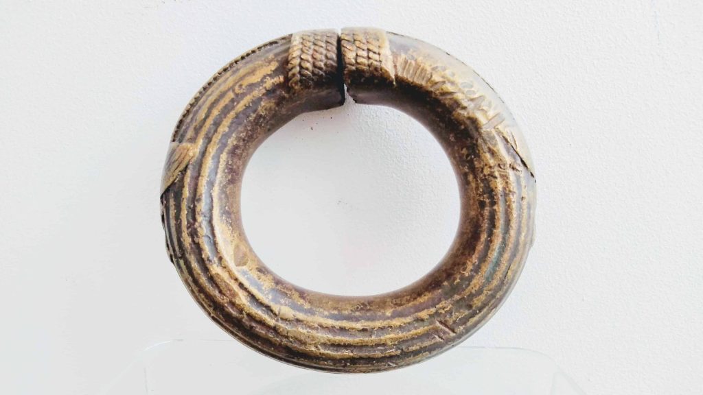 Antique African Niger Baoule Dogon Solid Bronze Manilla Currency Bracelet Bangle Medium Jewellery Jewelry c1900's