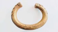 Antique African Niger Baoule Dogon Solid Bronze Manilla Currency Bracelet Bangle Medium Jewellery Jewelry c1900's