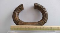 Alternative view of Antique African Niger Baoule Dogon Solid Bronze Manilla Currency Bracelet Bangle Medium Jewellery Jewelry c1900's
