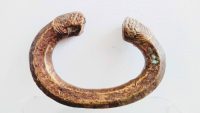 Antique African Niger Baoule Dogon Solid Bronze Manilla Currency Bracelet Bangle Small Jewellery Jewelry c1900's