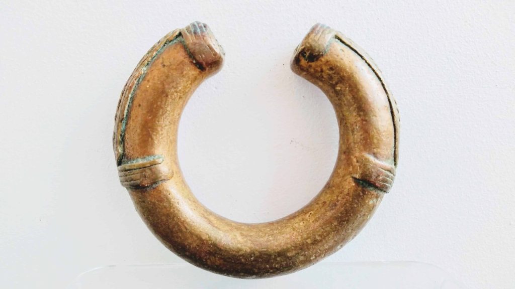 Antique African Niger Baoule Dogon Solid Bronze Manilla Currency Bracelet Bangle Small Jewellery Jewelry c1900’s