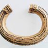 Antique African Niger Baoule Dogon Solid Bronze Manilla Currency Bracelet Bangle Small Jewellery Jewelry c1900's