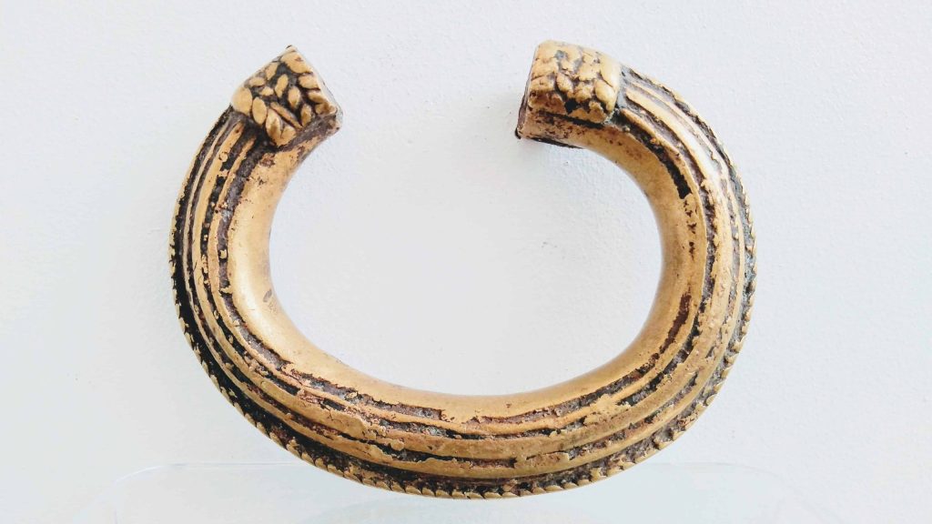 Antique African Niger Baoule Dogon Solid Bronze Manilla Currency Bracelet Bangle Small Jewellery Jewelry c1900’s