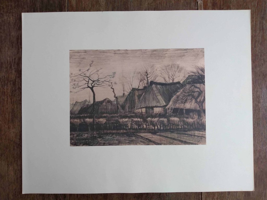 Vintage French Grand Master Print Grange Bateliere Paris De Grands Maitres Vincent Van Goth Campagne Hollandaise c1970’s