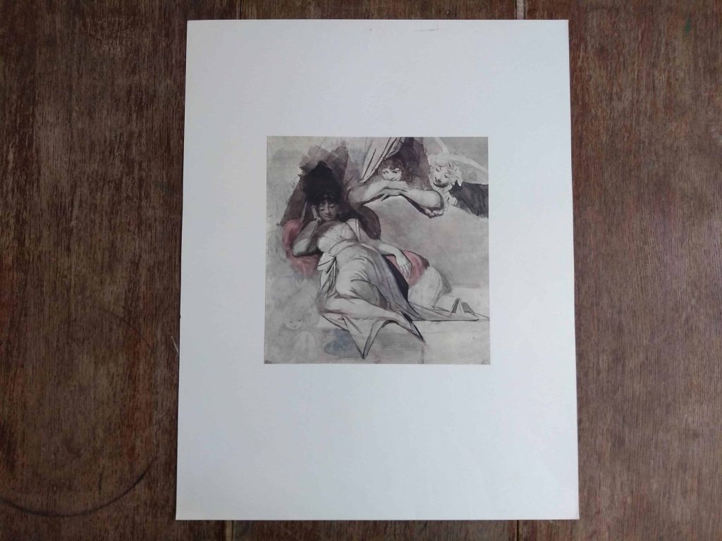 Vintage French Grand Master Print Grange Bateliere Paris De Grands Maitres Henry Fuseli Le Songe De Titania c1970’s