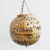 Vintage French Moroccan Brass Metal Ceiling Desktop Hanging Lamp Shade Lampshade circa 1960-70's