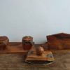 Vintage French Desktop File Wooden Organizer Desk Tidy Document Stand Blotter Pots circa 1950-60's