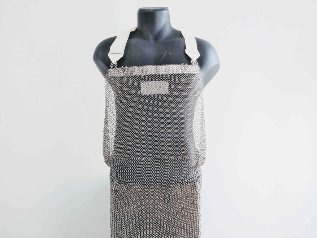 Vintage French Butcher Apron Knife Resistant Chainmail Chain Clothes Armour Abattoir Prop Dungeon Display c1990's