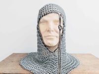 Vintage French Theater Reproduction Medieval Chainmail Helmet Clothes Armour Outfit Prop Re-enactment Display c1980-90's