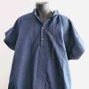 Vintage French Long Blue Cotton Shirt to Wear Under a Normandy French Armour Reenactment c1980's