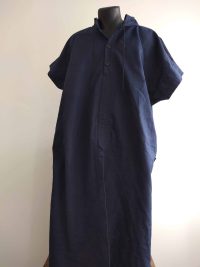 Vintage French Long Blue Cotton Shirt to Wear Under a Normandy French Armour Reenactment c1980’s 2
