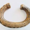Antique African Niger Baoule Dogon Solid Bronze Manilla Currency Bracelet Bangle Large Jewellery Jewelry c1900's
