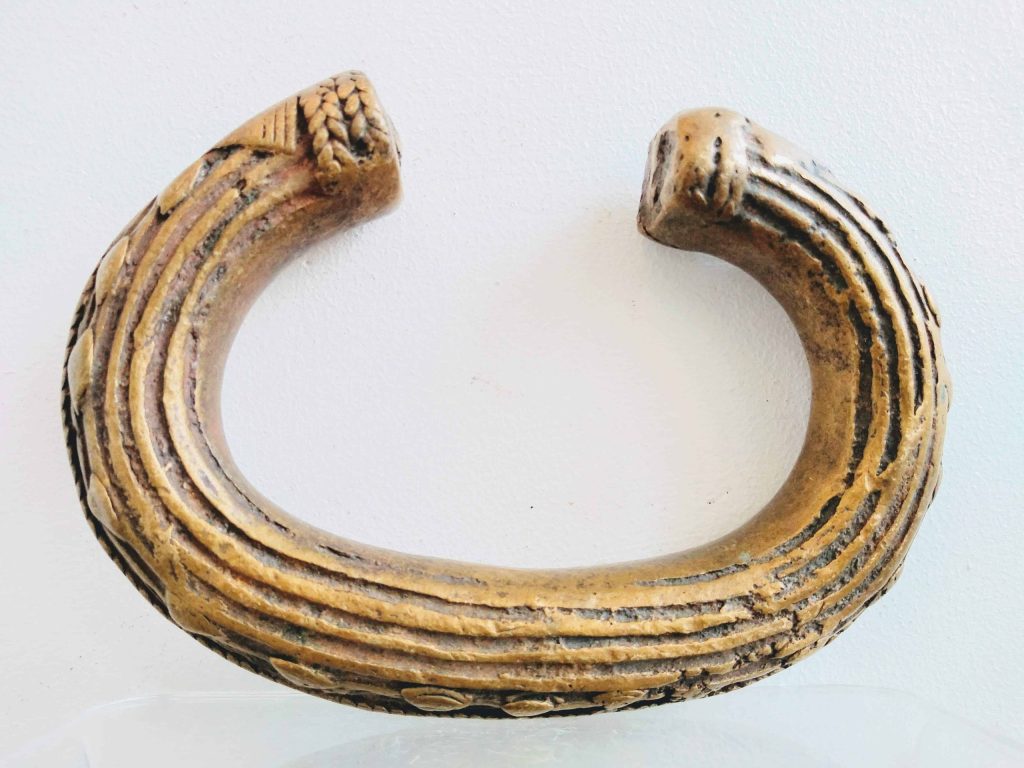 Antique African Niger Baoule Dogon Solid Bronze Manilla Currency Bracelet Bangle Large Jewellery Jewelry c1900’s