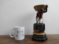 Alternative view of Vintage Resin Boy With Fez Carrying Bowl Resin Ornament figurine decor collection bowl dish display circa 1980-90's