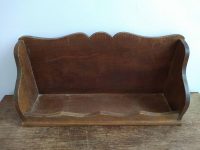 Alternative view of Vintage French wooden wall mounted small letter card shelf case unit holder filing cabinet storage rack circa 1960-70s