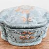 Vintage French Painted Plaster Pot Blue Grey Pot Bowl Dish Storage Display circa 1950's