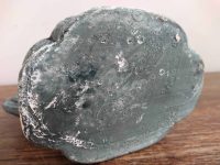 Alternative view of Vintage French Painted Plaster Pot Blue Grey Pot Bowl Dish Storage Display circa 1950's