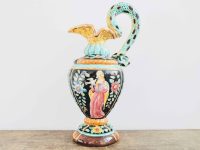 Vintage French Cerart Monaco Kitsch Style Snake Handle Flowers Decor Vase Pot Decor Display Mid Century DAMAGED circa 1950’s Vintage French Cerart Monaco Kitsch Style Snake Handle Flowers Decor Vase Pot Decor Display Mid Century DAMAGED circa 1950's