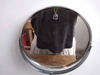 Alternative view of Vintage French extendable wall mounted bathroom shaving make-up mirror circa 1970-80's