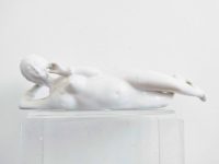 Antique Chinese White China Naked Lady Figurine Blanc De Chine Oriental Statue Ornament c1910's