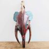 Vintage Indian Elephant & Bird Mask Handmade Nepal Wall Hanging Decor Display circa 1950-60's