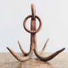 Antique French iron butcher meat kitchen hanging hook rustic rural rusty shop display agricultural industrial circa 1900's