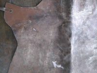 Alternative view of Vintage French Ironsmith Stonesmith Mason Tradesman Butcher Apron Thick Leather Knife Clothes Prop Dungeon Display c1960-70's