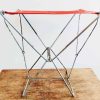 Vintage French Red Hunting Shooting Fishing Camping Hiking Folding Compact Stool Seat Prop Display circa 1970-80's