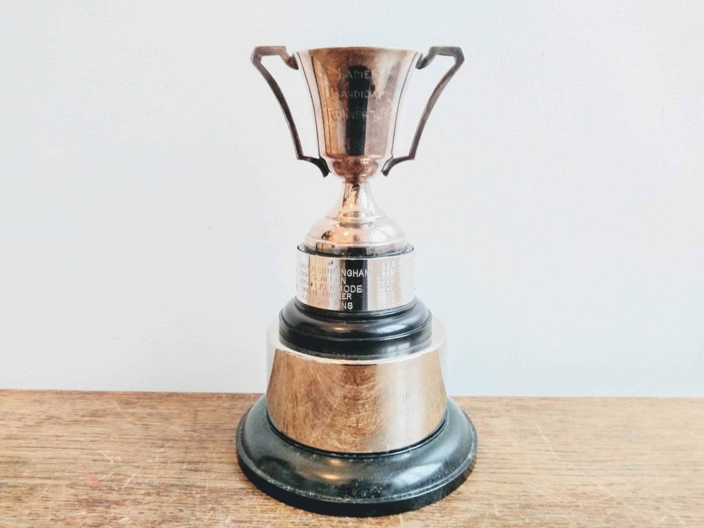Vintage English Small Silver Plated Trophy Cup Award Prize Ladies Handicap Runner-Up circa 1989-2014