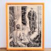 Vintage French Decaris War Time Soldier Architect Barbed Wire Original 52 of 100 Art Print Drawing circa 1940's