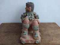 Alternative view of Vintage South American Mexican Inca Style Snakes Decoration Decorative Ornament Decor Display Terracotta Clay Man c1970-80's