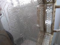 Alternative view of Vintage Moroccan Silver Gold Coloured Metal Medium Circular Metal Tray Plate Charger Serving Wall Hanging circa 1980-90's