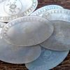 Antique Chinese INDIVIDUAL Oval Mother Of Pearl Lotus Flower Gaming Chips Counters Tokens Hand Carved Engraved c1800-1850's