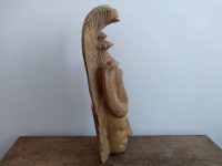 Alternative view of Vintage Indian Wood Wooden Hand Carved Decorated Mask Rattle Snake Cobra Head Ornament Wooden Figurine Model Decor c1980-90's
