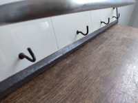 Alternative view of Vintage French Kitchen Splashback Tea Towel Tool Sink Tiles Wash Basin Tile Tiled Guard Bathroom Cloakroom circa 1940-50's