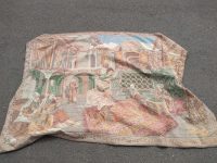 Alternative view of Vintage Turkish Tunisian Moroccan Dancing Girl Market Scene Hand Tied Wool Large Decorative Mat Carpet Rug c1980's