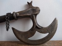 Alternative view of Vintage French Decorative Prop Axe Hatchet Costume Re-Enactment Display Dungeon Medieval Period Weapon Battle circa 1980-90's
