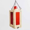 Vintage French Hanging Battery Powered Red Warning Caution Lamp Light Torch lamp Road Works Caution Prop circa 1960-70's